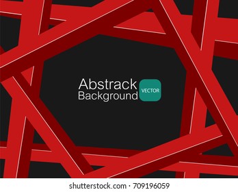 Abstract background  white cross in red material vector.