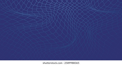Abstract background with white curved lines creating a sense of motion on a dark blue backdrop
