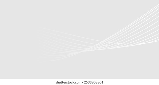 Abstract background with white curves on a light gray background
