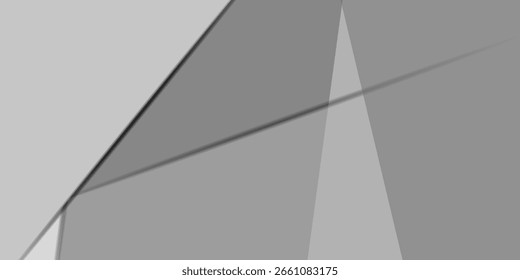 Abstract background with white and dark gray paper layers. Vector geometric illustration. Minimalist graphic design. Office presentation.
