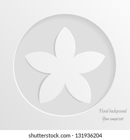 Abstract background with white flower