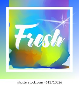 Abstract background with white frame. Fresh design