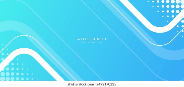 Abstract background with white geometric lines on a blue background. Modern minimal trendy lines pattern horizontal. Vector illustration