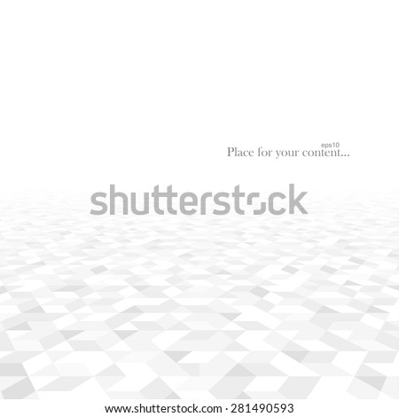 Abstract background with white geometric shapes. Perspective concept. Vector illustration - eps10.