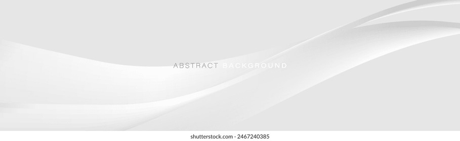 Abstractas fondo blanco geométrico líneas onduladas. Moderno Anuncio de patrón mínimo limpio. Anuncio de alta tecnología digital futurista. Ilustración vectorial