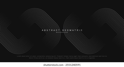 Abstract background with white glowing circles. Swirl circular lines pattern. Modern graphic design. Futuristic technology concept.