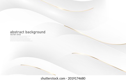 Abstract background white gold poster beauty with VIP luxury dynamic.