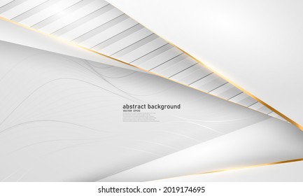 Abstrakter Hintergrund, weißes Goldplakat Schönheit mit VIP Luxus-Dynamik.
