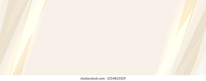 Abstract background with white and gold stripes. 