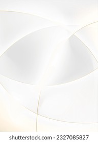 Abstract background with white and golden lines. 