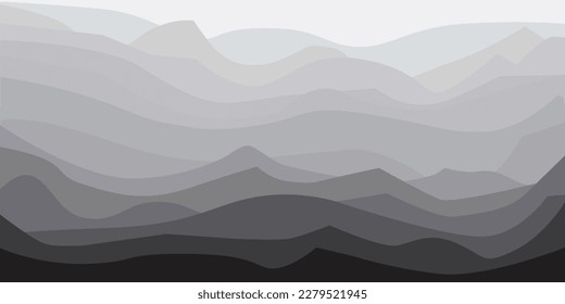 Abstract background with white, gray and black colors. Monochrome vector illustration.