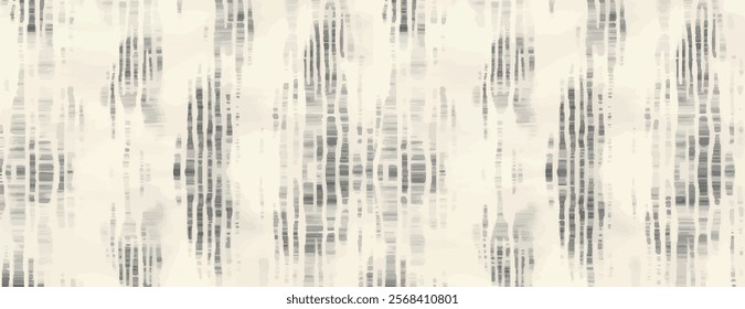 Abstract background with a white and gray color scheme. The background features a textured, vertical striped pattern in white and gray. Striped woven texture background. Beige background vector.