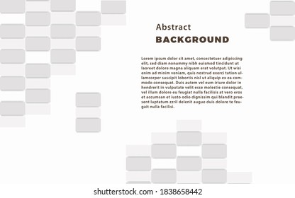 Abstrakter Hintergrund mit weißen und grauen Farben, Vektorgrafik. Abstrakter geometrischer Hintergrund