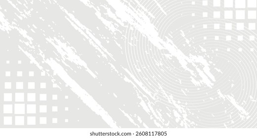 abstract background white and gray curved circles with haltone