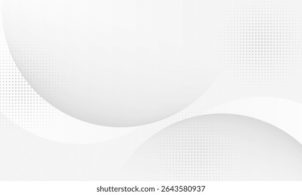 abstract background white and gray curved circles with haltone