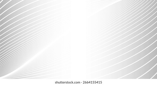 Abstract background with white and gray curved lines creating a sense of depth and movement.
