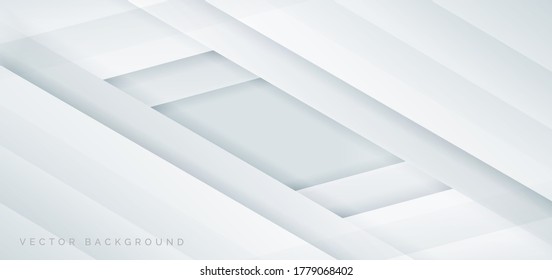Abstrakter Hintergrund, weiße und graue geometrische Dimension. Sie können für Werbung, Poster, Vorlage, Geschäftspräsentation. Vektorgrafik