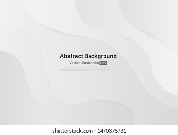 Abstract Background white and gray gradient color curve background. Vector Illustration.