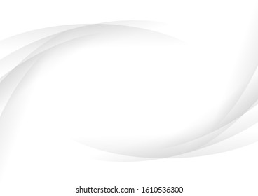 Abstract background white and gray gradient color curve background. Vector Illustration.