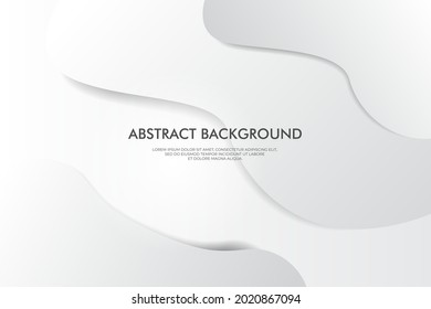 Abstract Background white and gray gradient color curve background. Vector Illustration.