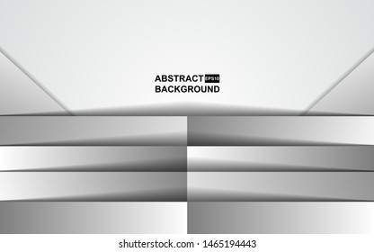Abstract background white and gray paper shapes vector design. Modern cover template for element banner, poster, card, web, advertising, corporate, brochure, flyer, presentation. Layer on for text