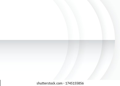 Abstract background in white and gray shades,  geometric shapes on white background, simplicity conceptual, vector image