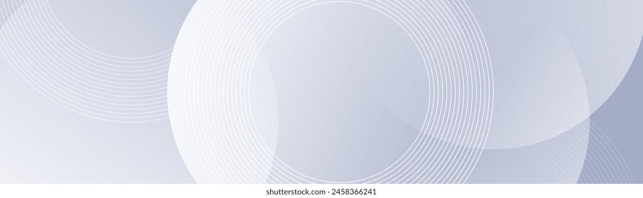 Abstrakter Hintergrund weiß und grau mit leuchtenden Kreisbogengeometrien. Moderne glänzende Linien Muster. Vektorillustration
