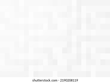 Abstract background in white and grey gradient color. White background texture with random square pattern for banner, book cover design, poster, flyer, website backgrounds. Vector Illustration.