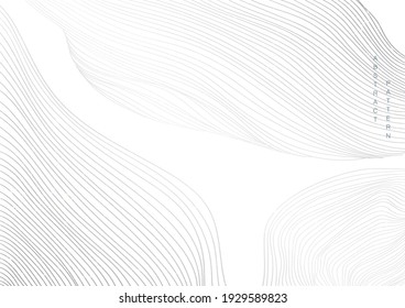 Abstract background with white and grey line pattern, vector. Natural art template. Banner design and wallpaper in vintage style.