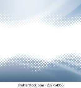 Abstract Background. White Halftone on the Blue Background.