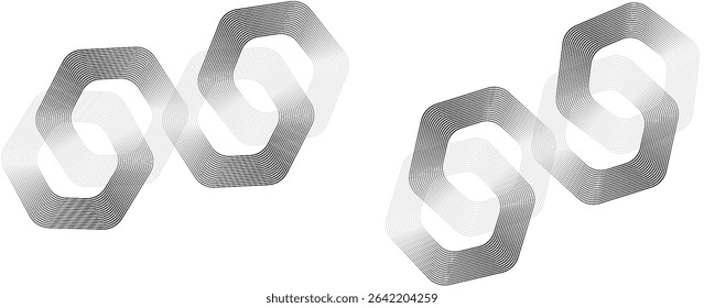 Abstract background of white hexagons overlapping layers on bright space with line effect decoration. Circle style concept modern graphic design element for banner, flyer, card.