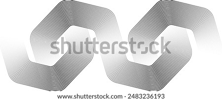 Abstract background of white hexagons overlapping layers on bright space with line effect decoration. Circle style concept modern graphic design element for banner, flyer, card. vector