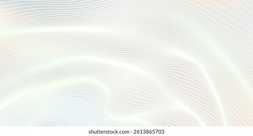 Abstract background with white holographic line pattern in luxury pastel colors. Premium horizontal vector design template for business banner, prestigious voucher, wedding invitation.vector eps10