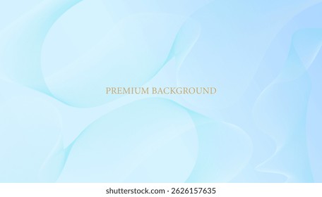 Abstract background with white holographic line pattern in luxury pastel colors. Premium horizontal vector design template for business banner, prestigious voucher, wedding invitation.