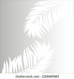 Abstract background with white leaves. Background for design, logo or text.