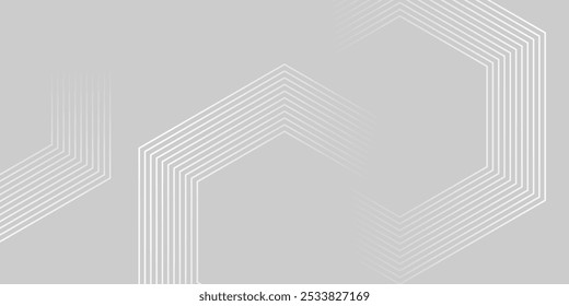 Abstract background with white lines forming a repetitive geometric pattern of concentric diamonds on a gradient grey backdrop, creating an optical illusion of depth