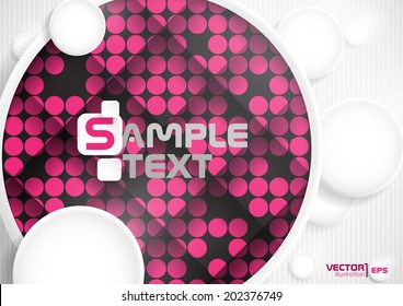 Abstract Background With White Paper Circles. Vector Illustration. Eps 10.