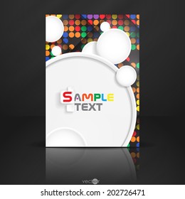 Abstract Background With White Paper Circles. Vector Illustration. Eps 10.
