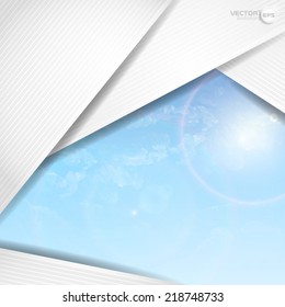 Abstract Background With White Paper Layers. Vector Illustration. Eps 10.