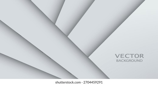 Fundo abstrato com camadas de papel branco. Ilustração vetorial RGB EPS 10