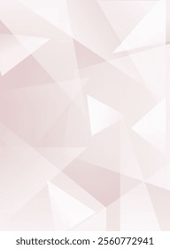 Abstract background of white and pink triangles. Geometric design. 3D illustration