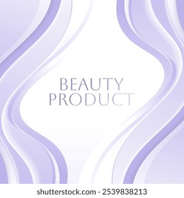 Fondo Abstractas con Formas de onda blanca y púrpura para el Anuncio, la cubierta o el fondo del Producto de la belleza