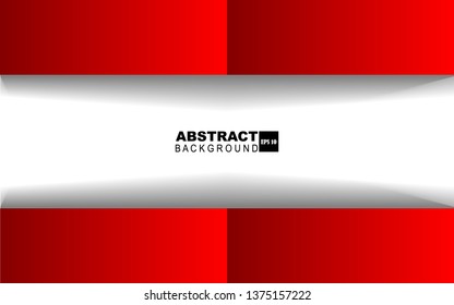 Abstrakter Hintergrund, weiß und rotes Papier. Ebene auf dem Raum für Text- und Hintergrunddesign