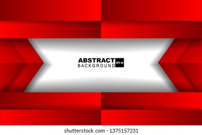 Abstract background white and red paper shape. Layer on space for text and background design