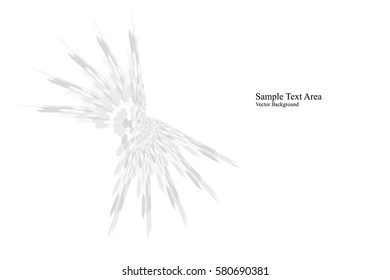 Abstract background with white shapes. White and grey texture. Vector background