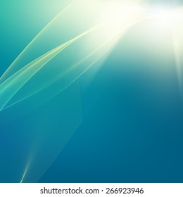 Abstract background of white smoke over blue backdrop. Vector illustration.