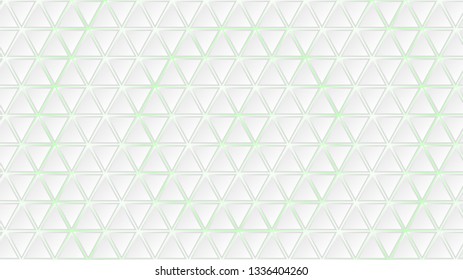 Abstract background of white triangle tiles with green gaps between them