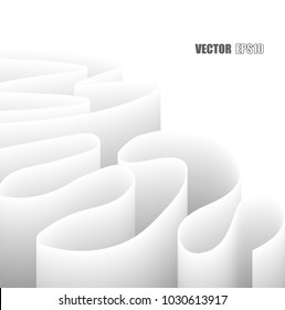 Abstract background white wave curve .Vector
