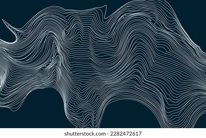 Abstrakter Hintergrund mit weißem Wellendesign-Element. Vektorgrafik