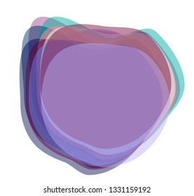 Abstract background whith blurred circle, round shape. Glitch art minimal aesthetics.